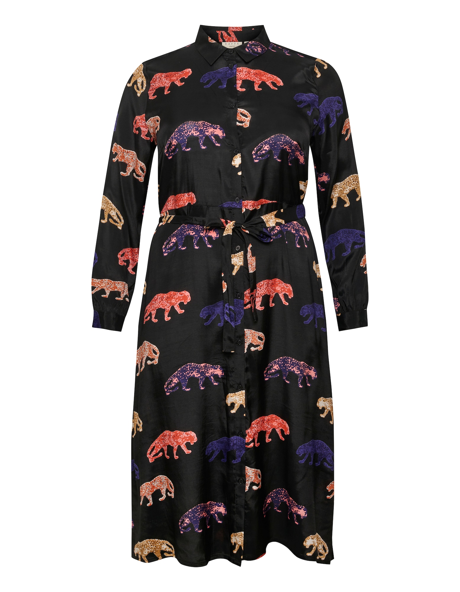 KAFFE CURVE Vestidos camiseiros 'Olivia'  mistura de cores / preto