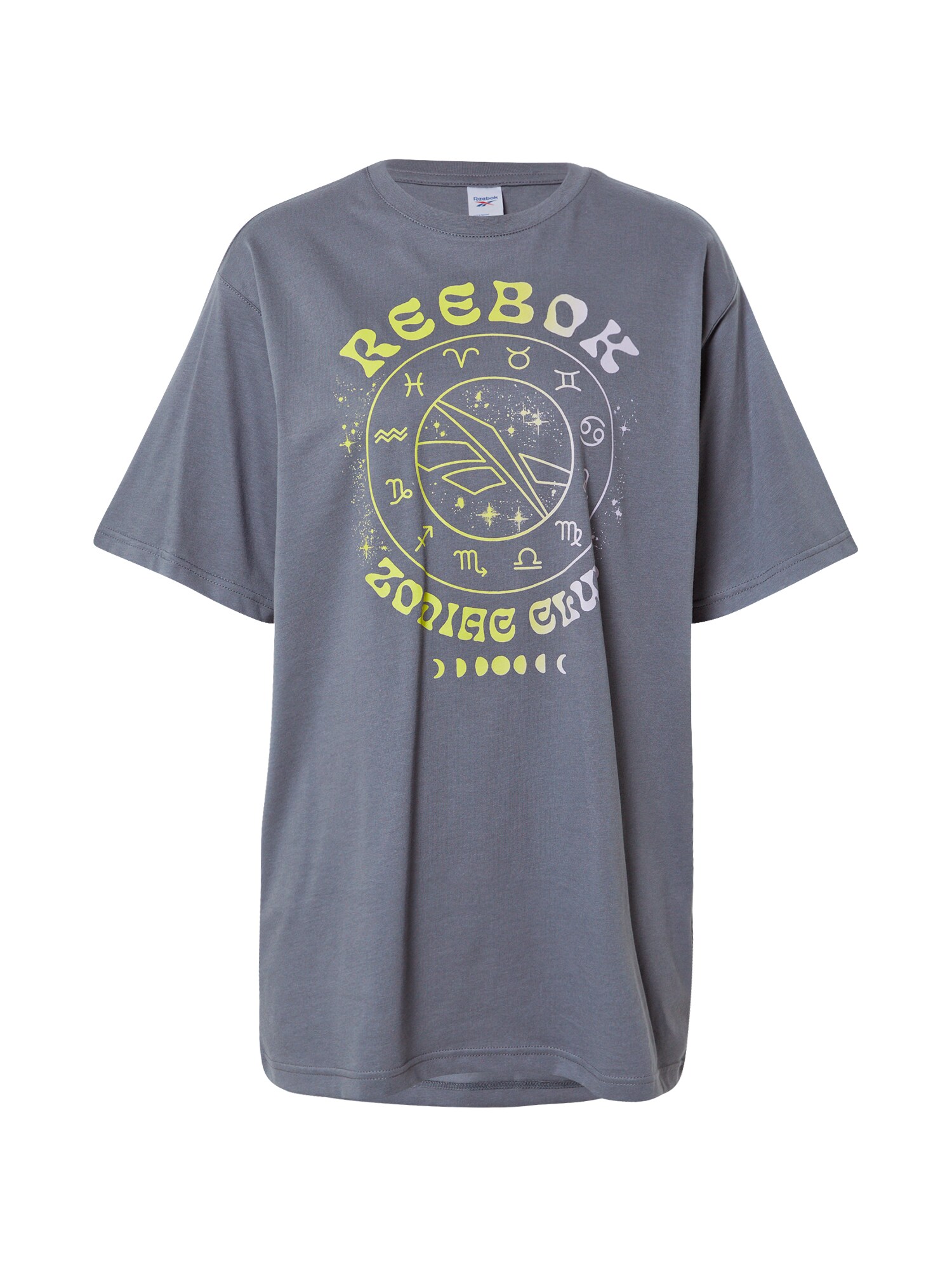 Reebok Classics Laisvi marškinėliai tamsiai pilka / balta / šviesiai geltona