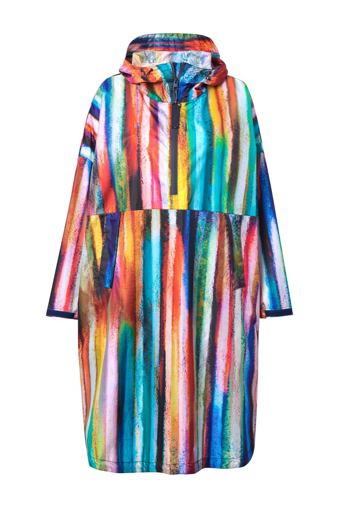 LAURASØN Regenjacke Damen Größe L/XXL blau / dunkelblau / gelb / pink