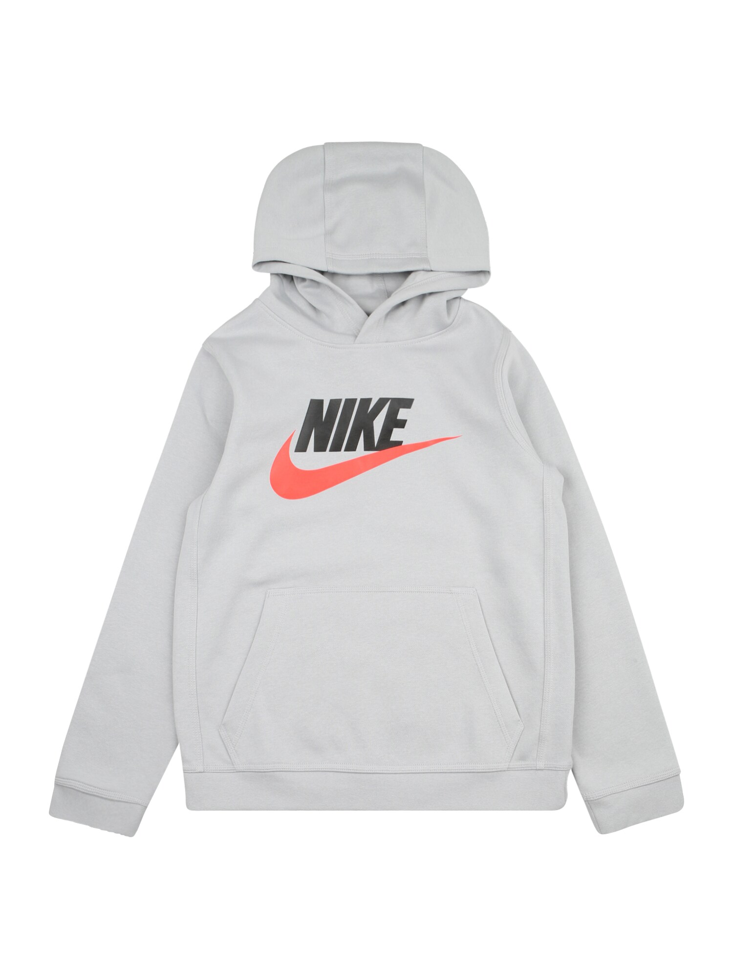 Nike Sportswear Megztinis be užsegimo  šviesiai pilka / juoda / oranžinė-raudona