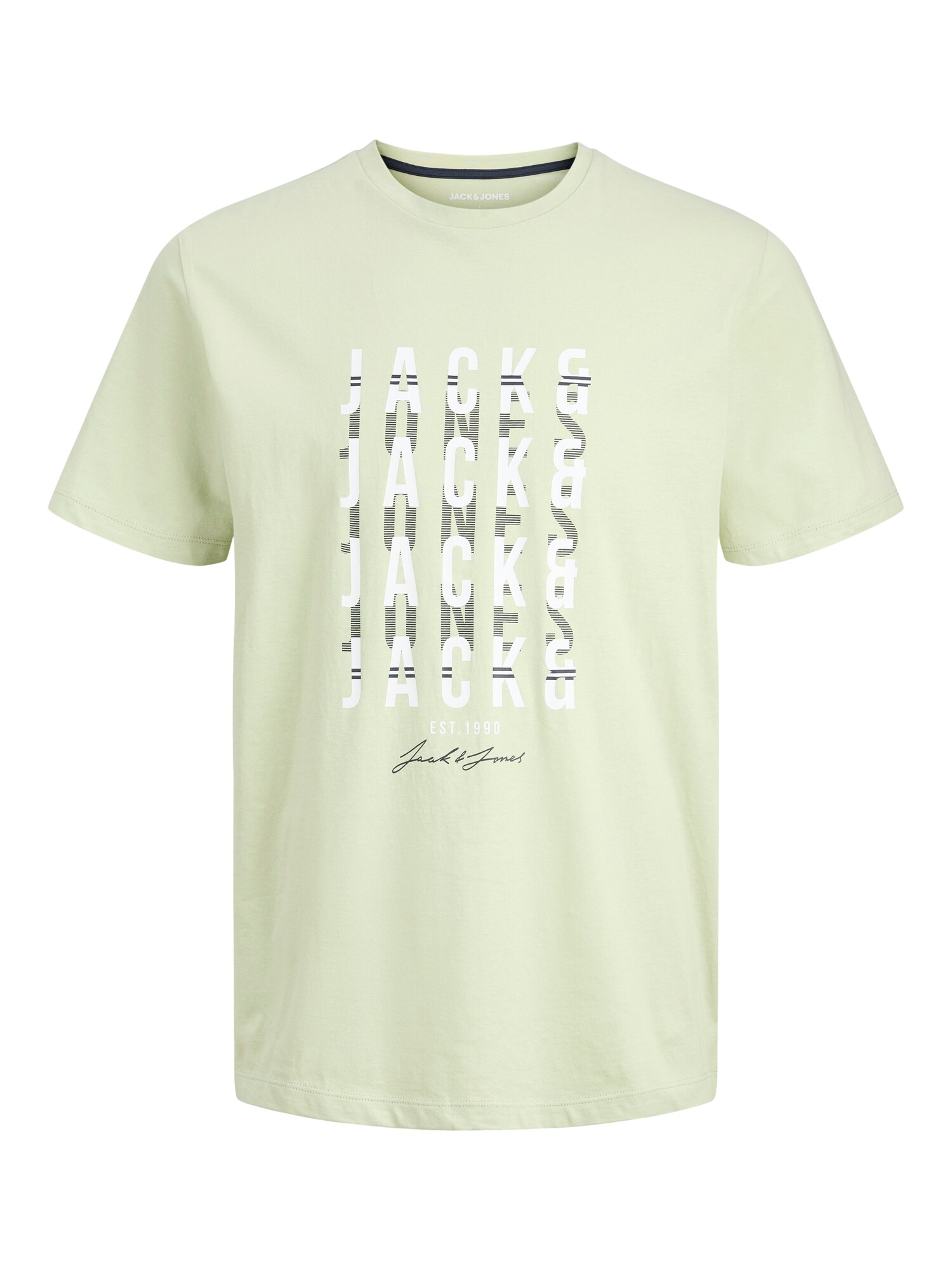 JACK & JONES Póló 'JJDELVIN'  tengerészkék / füstkék / égkék / pasztellzöld termék 2. képe