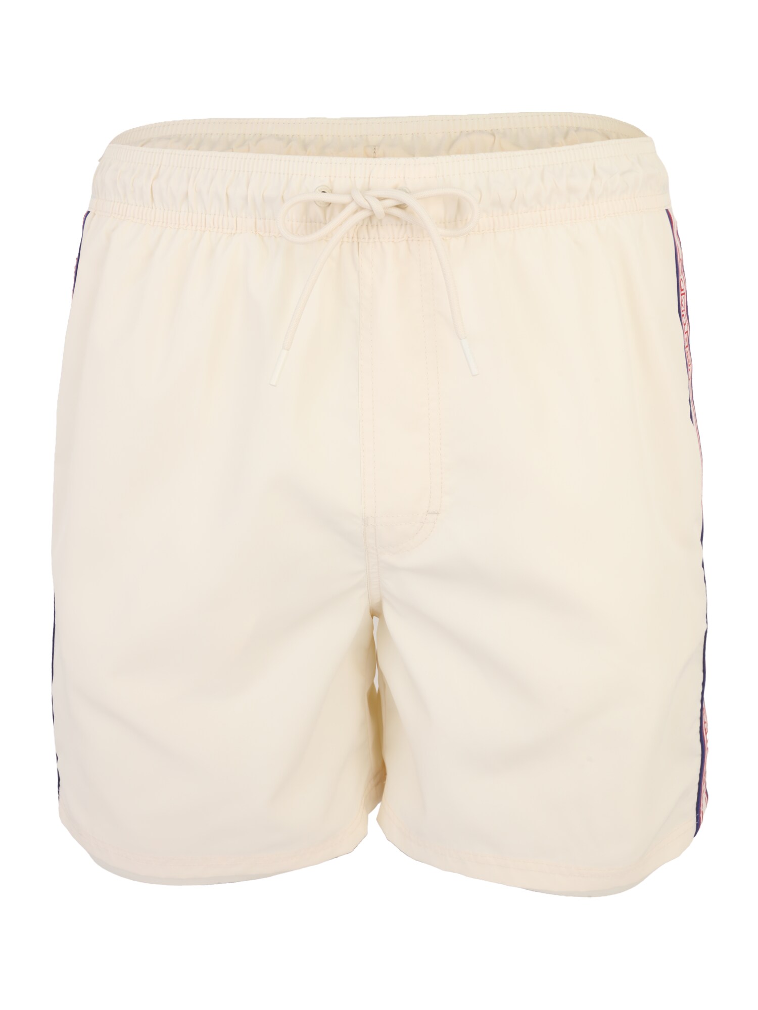 Calvin Klein Swimwear Kupaće hlače 'DRAWSTRING'  tamno plava / crvena / vuneno bijela