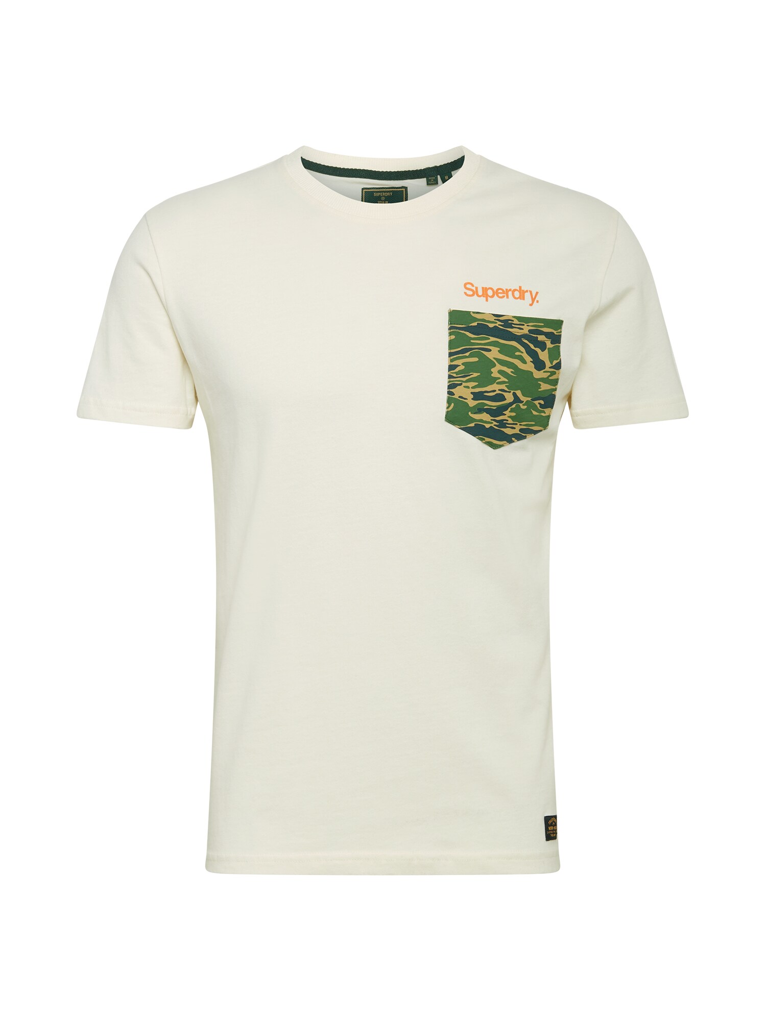 Superdry Marškinėliai  kremo / žalia