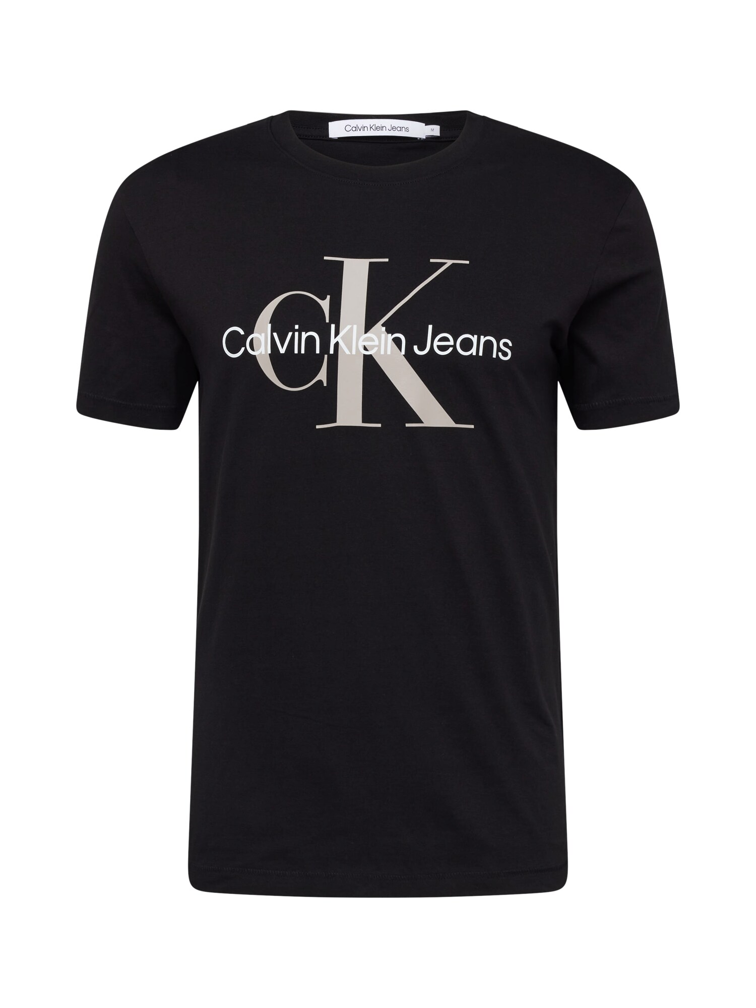 Calvin Klein Jeans Тениска  светлосиво / черно / бяло