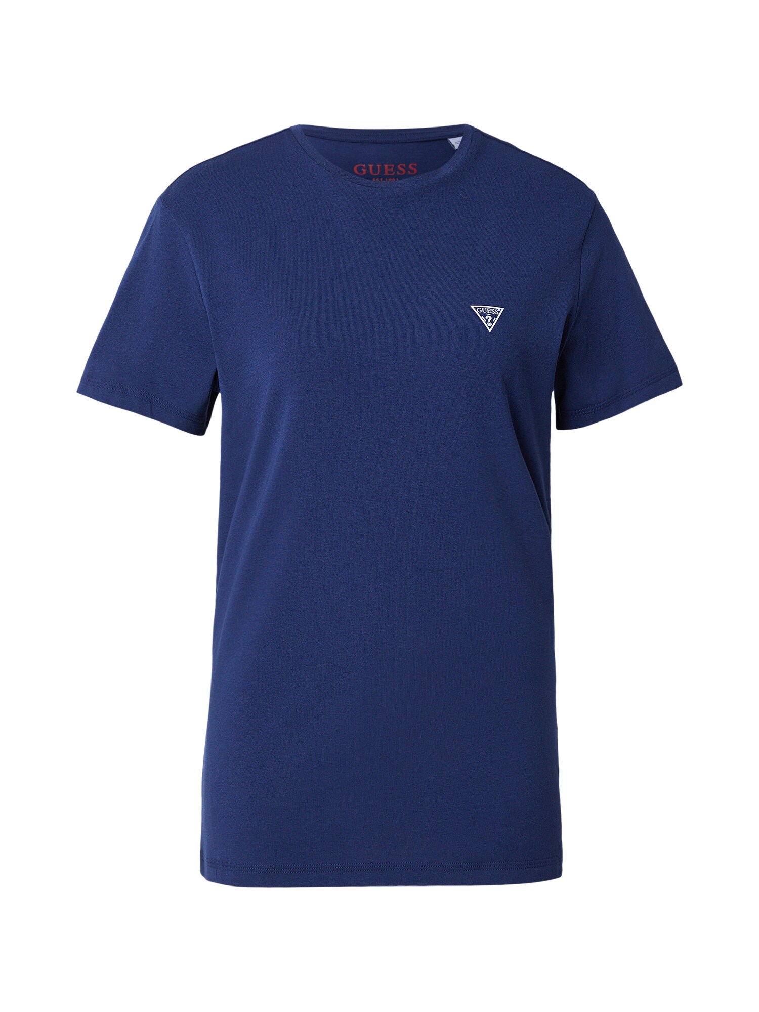 GUESS Tricou CALEB HERO  bleumarin / alb