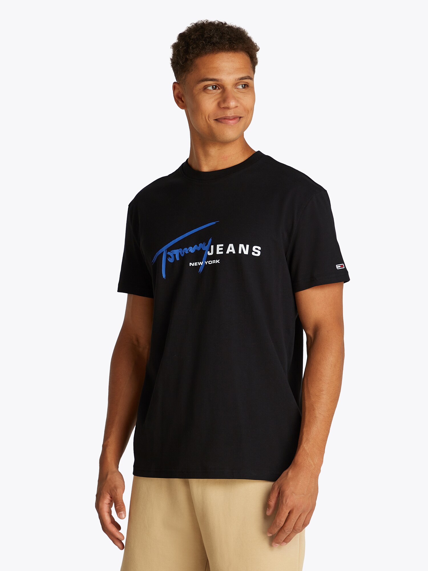 Tommy Jeans Póló  királykék / fekete / fehér termék 2. képe