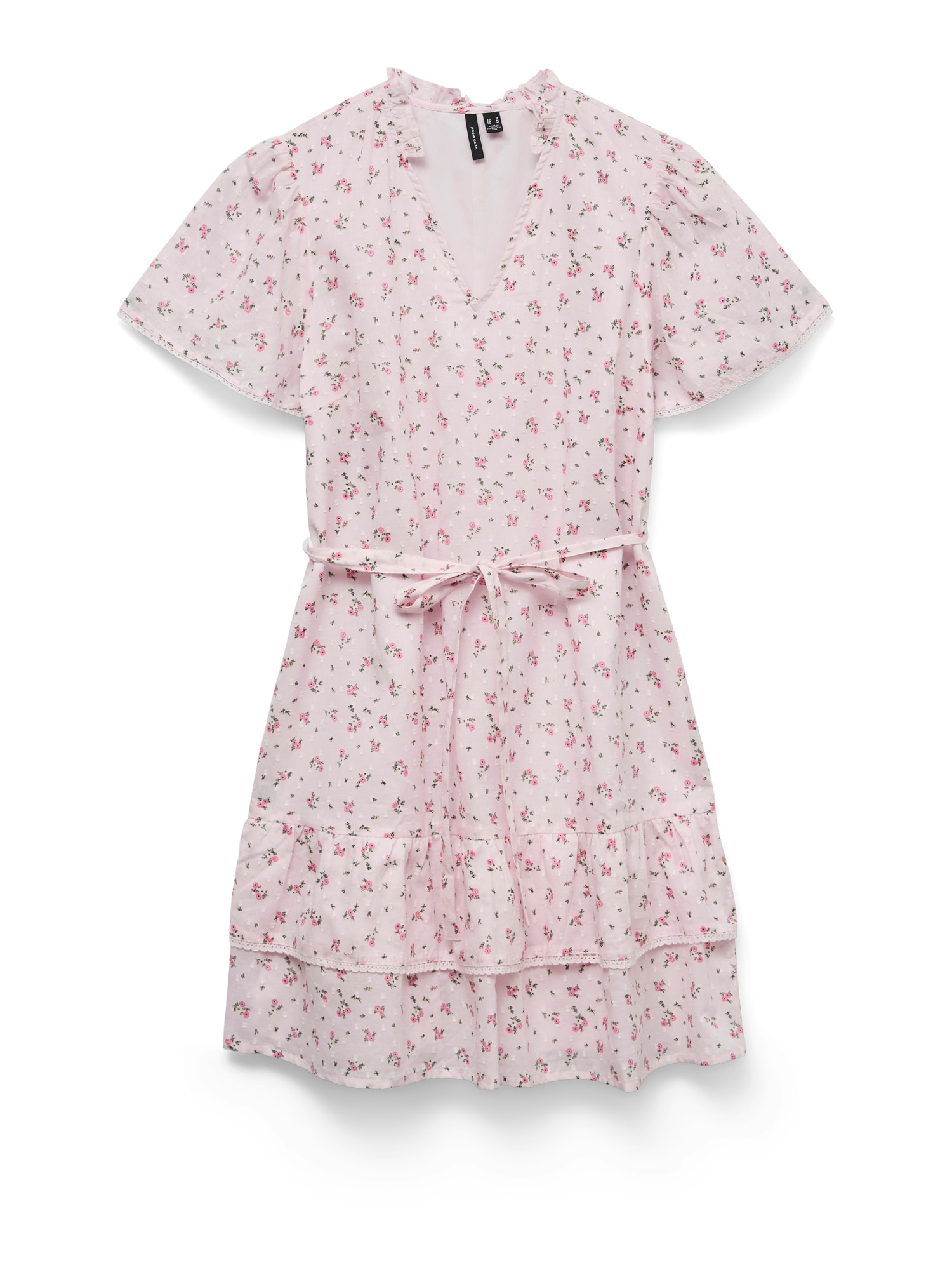 VERO MODA Poletna obleka 'VMTrine'  zelena / roza / roza
