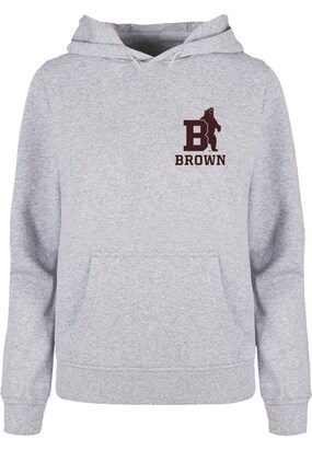 Merchcode Sweatshirt ‘Brown University – Bear’ Donkerbruin / Grijs