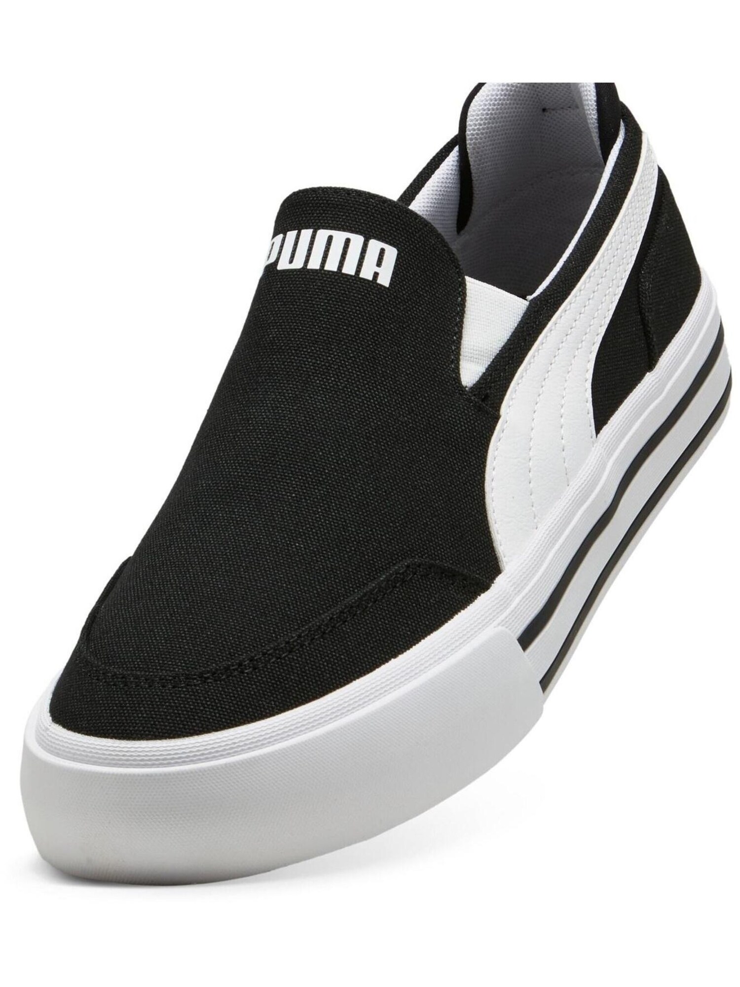 PUMA Zapatillas sin cordones 'Court Classic'  negro / blanco