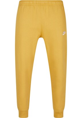 Nike Sportswear Broek ‘Club Fleece’ Goudgeel / Wit