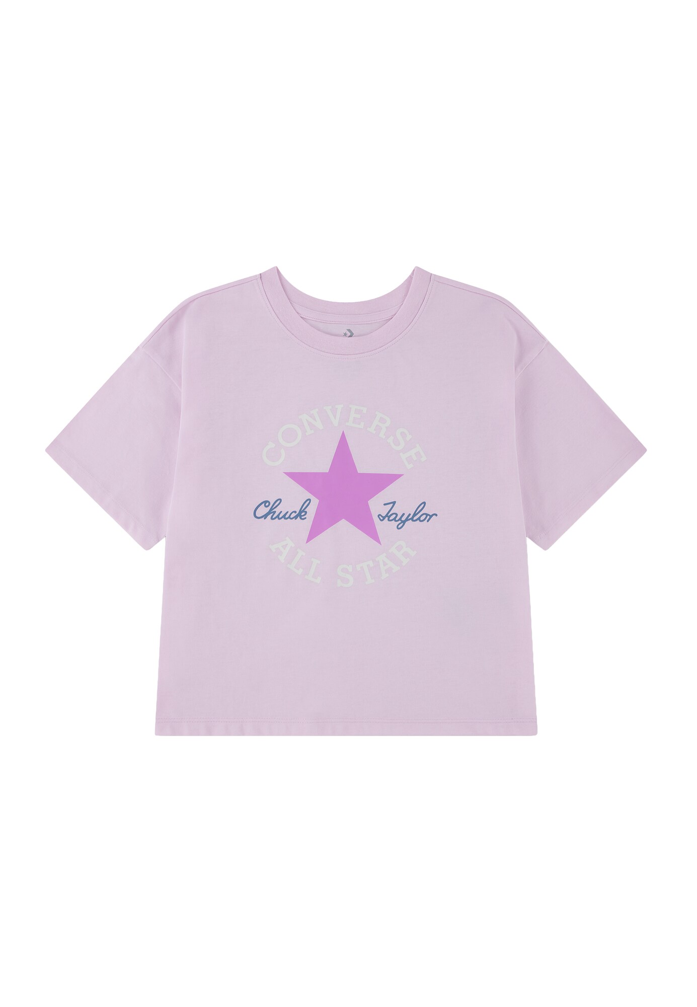 CONVERSE Tricou albastru / roz / roz / alb