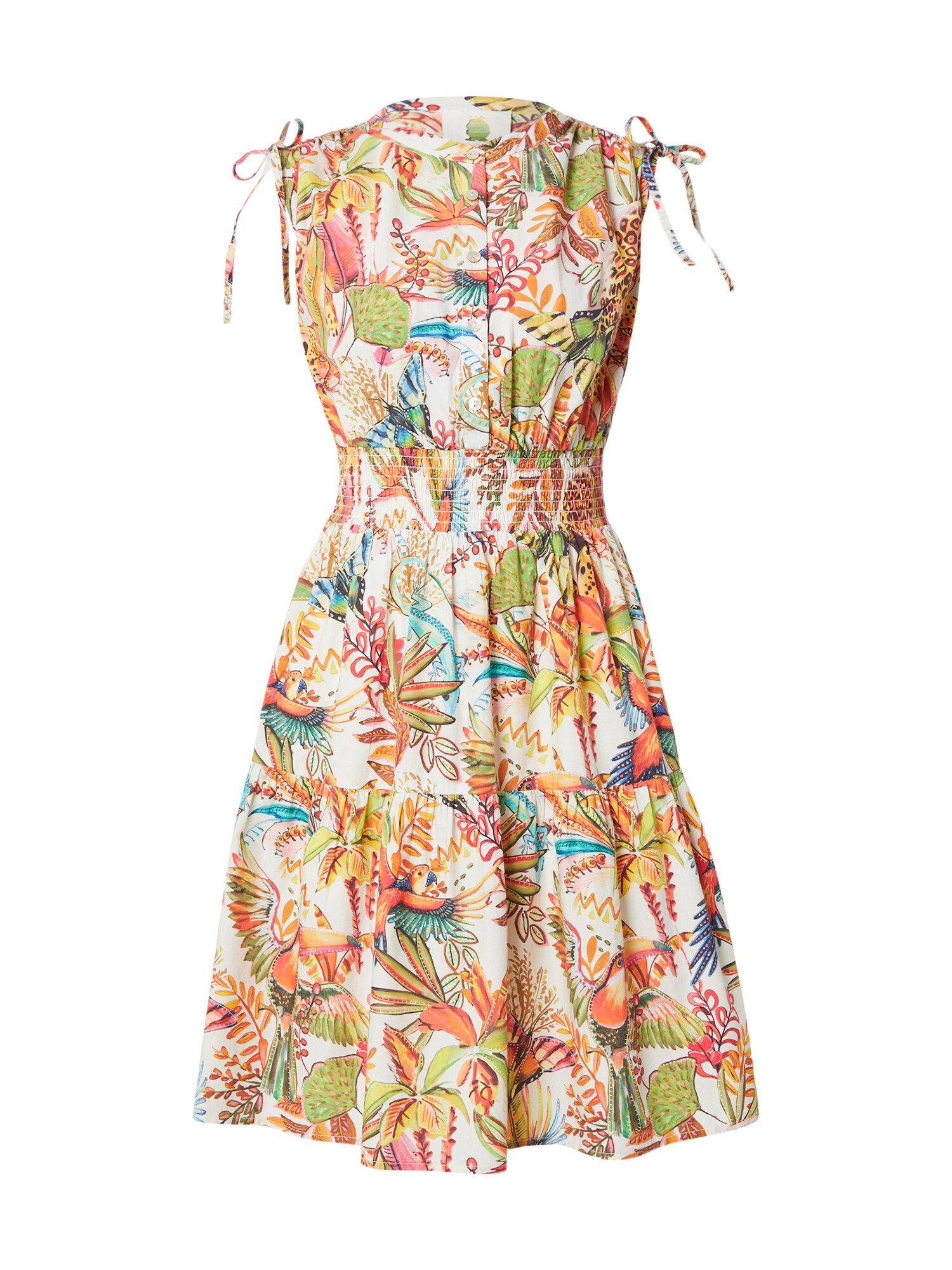 PRINCESS GOES HOLLYWOOD Rochie de vară 'Jungle'  verde deschis / portocaliu / roz pal / alb