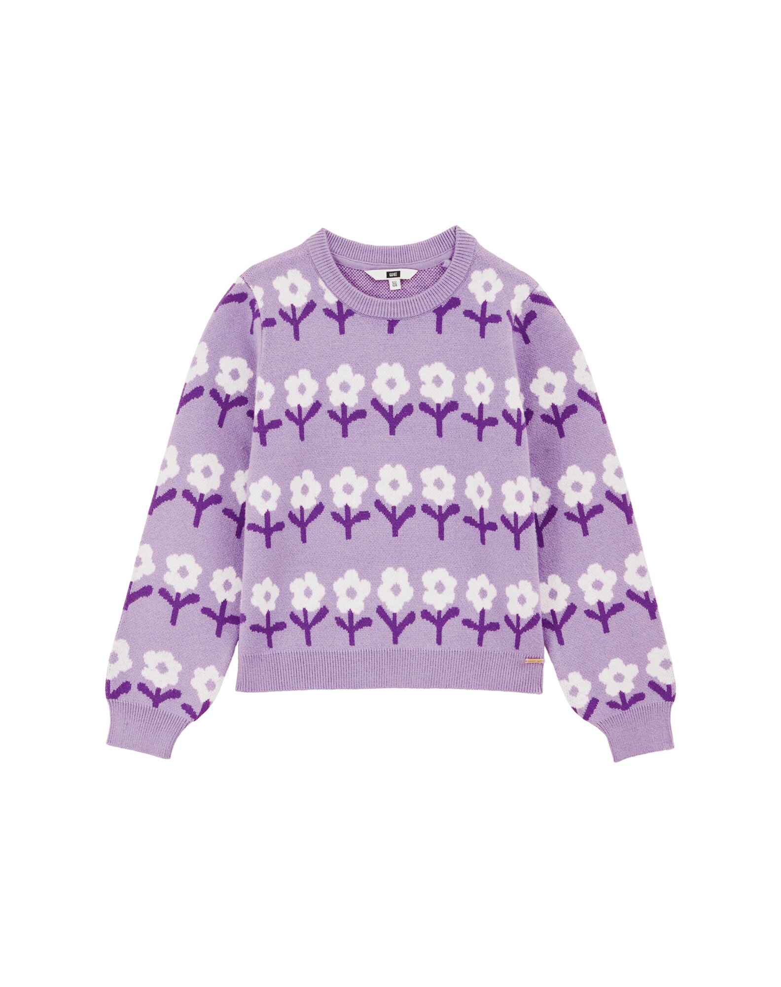 WE Fashion Pulóver  lila / földi szeder / fehér akciós termékkép 1