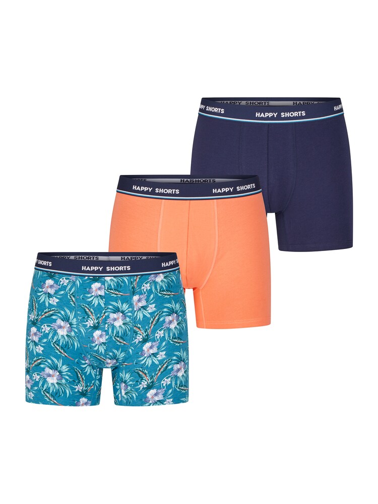 Happy Shorts Retro Pants ' Jersey ' Herren Größe XXL navy / hellblau / orange