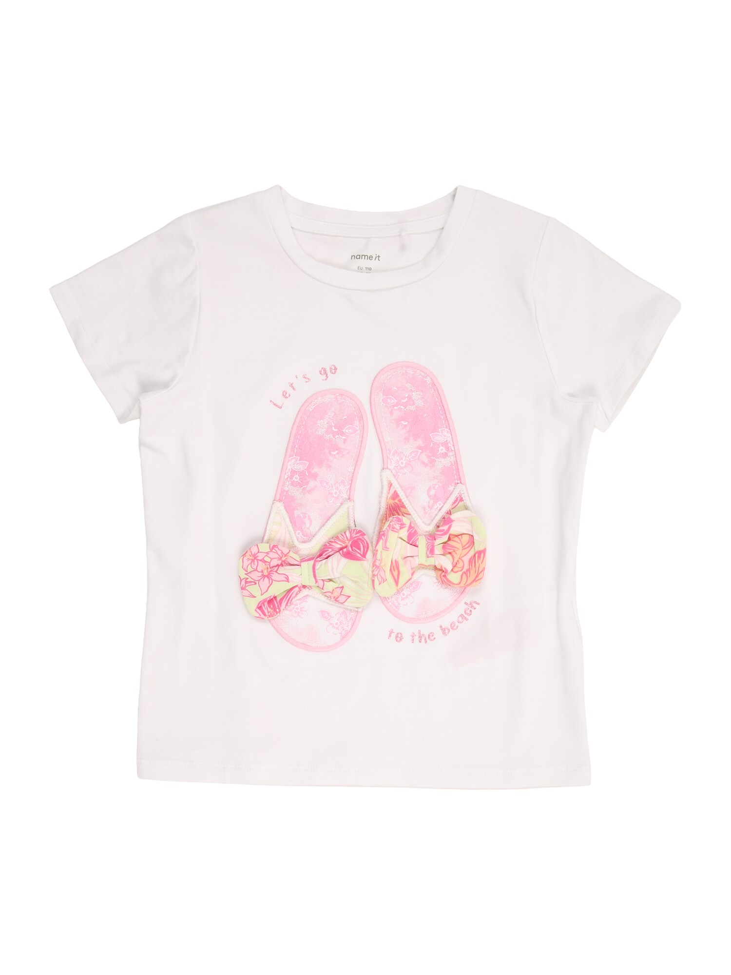 NAME IT Tricou 'NMFFOSAZ'  galben deschis / roz / roz deschis / alb
