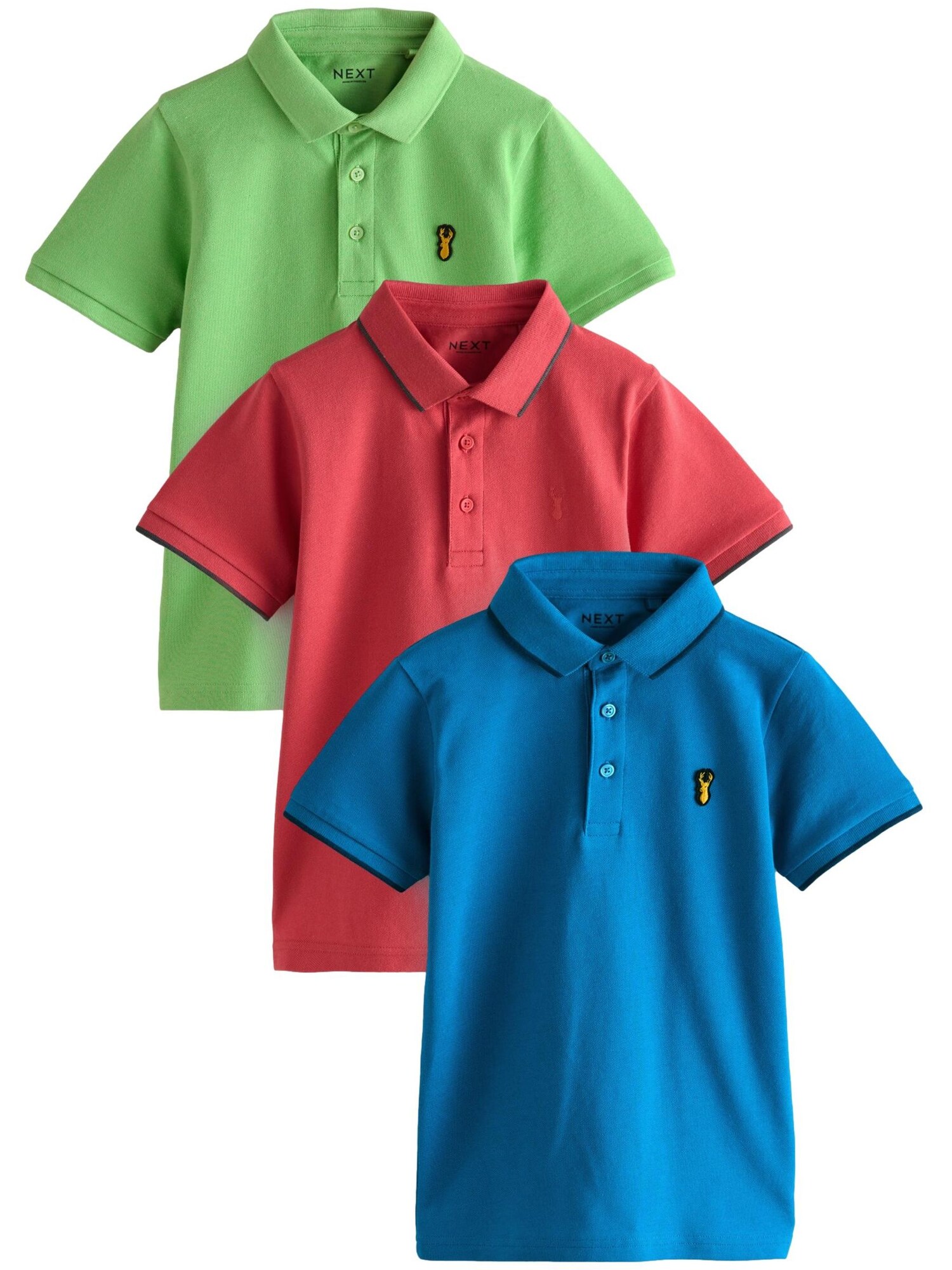 Next Tricou  albastru / verde deschis / roșu deschis