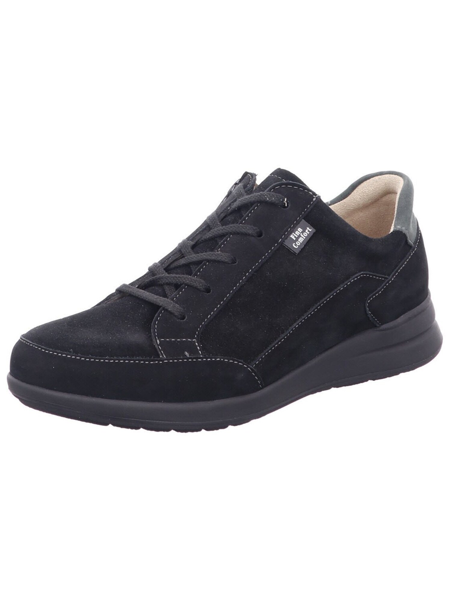 Finn Comfort Sportieve Veterschoen 'Sneaker Low Damen 02286 902344 Echtleder In Schwarz' Navy