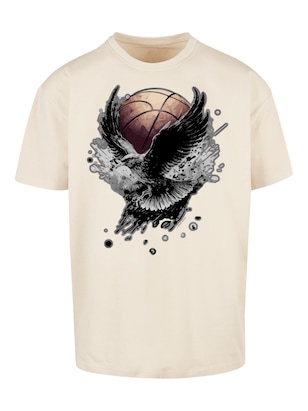 F4NT4STIC Shirt ‘Basketball Adler’ Sand / Bruin / Grijs / Zwart