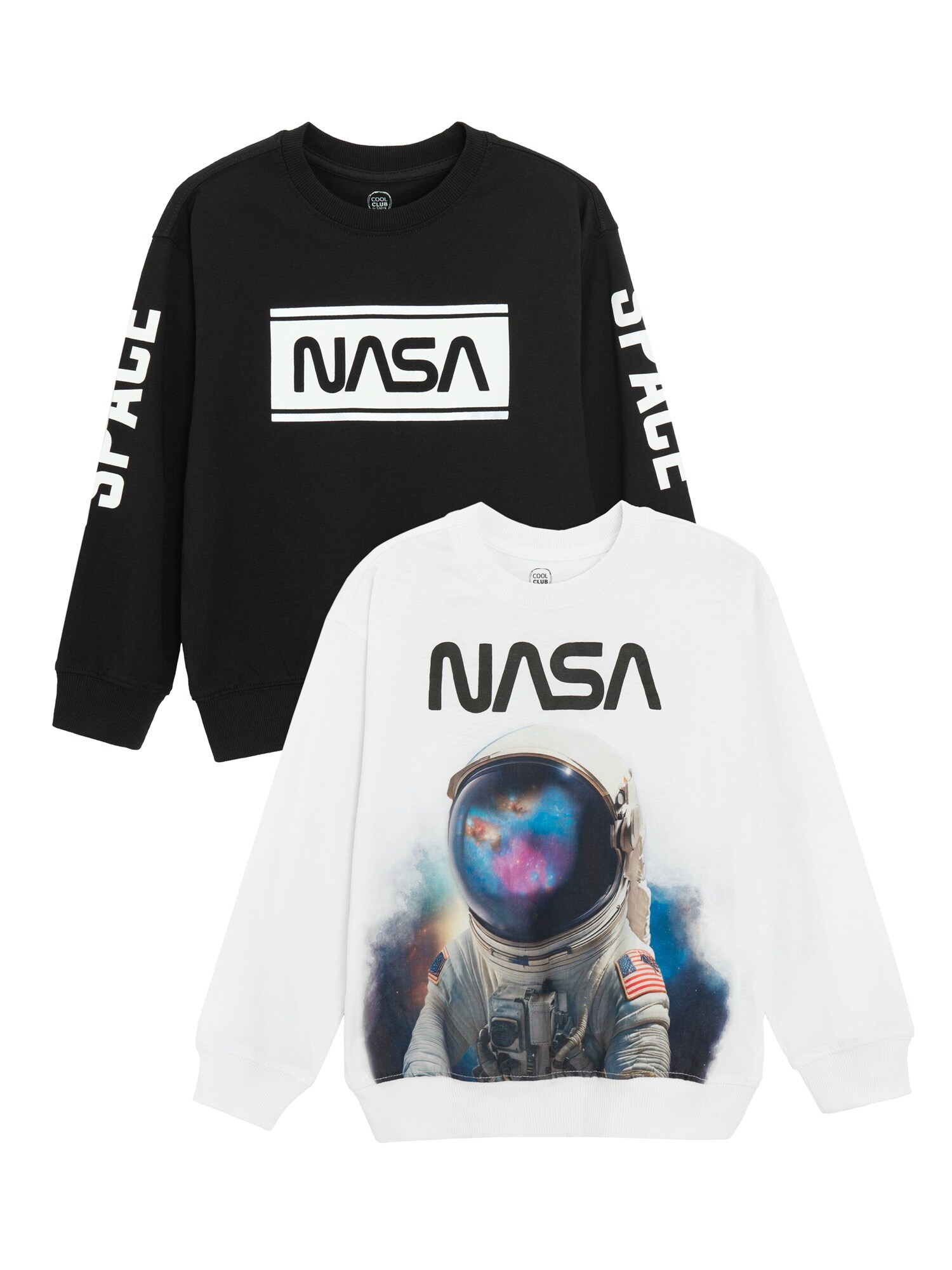 Cool Club Bluză de molton  albastru / roz / negru / alb