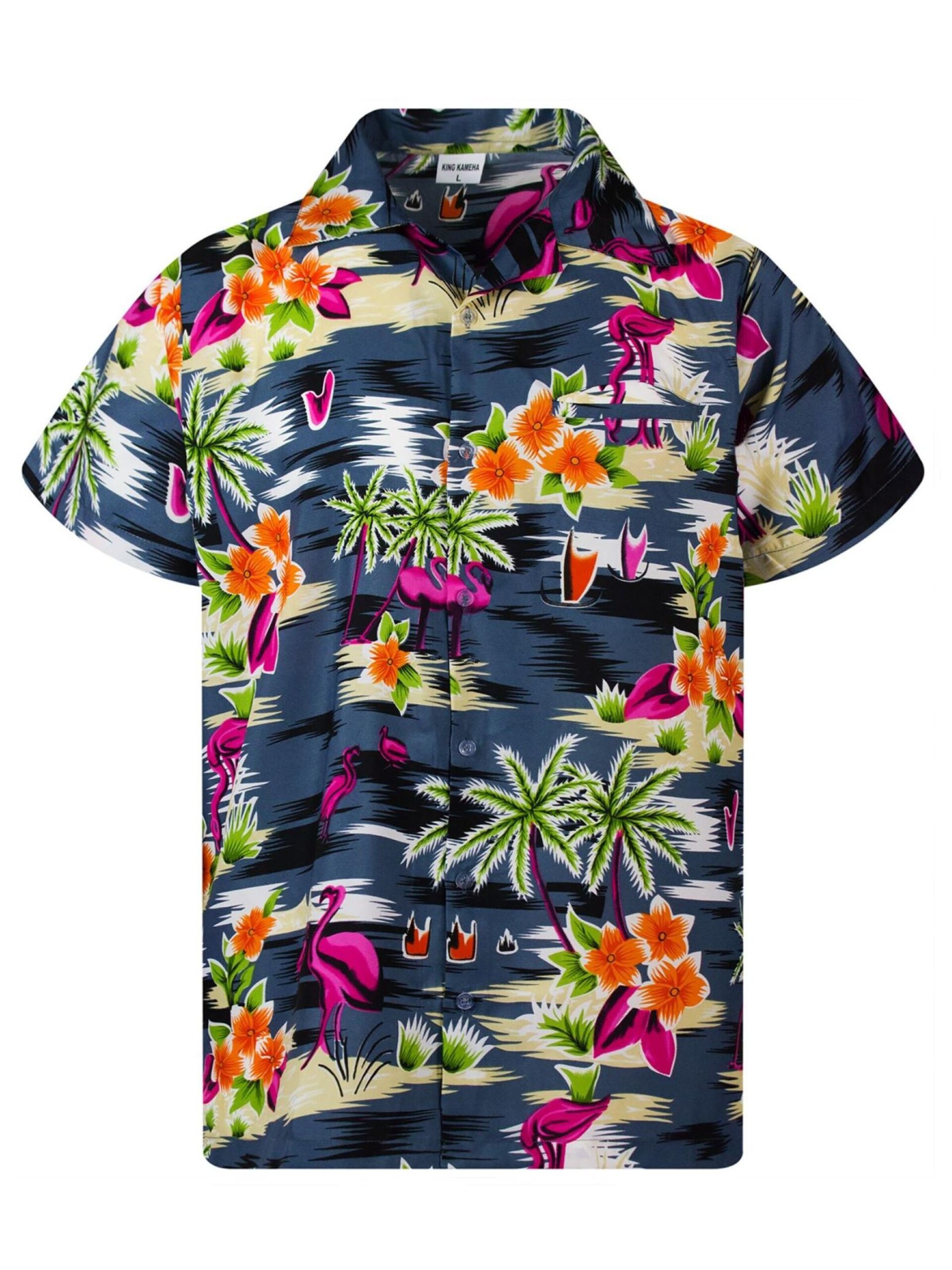 King Kameha T-shirt 'Flamingos' herr