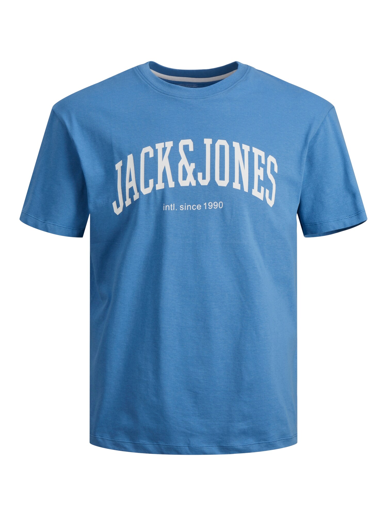 JACK & JONES Tričko 'JJEJosh'  azúrová / biela