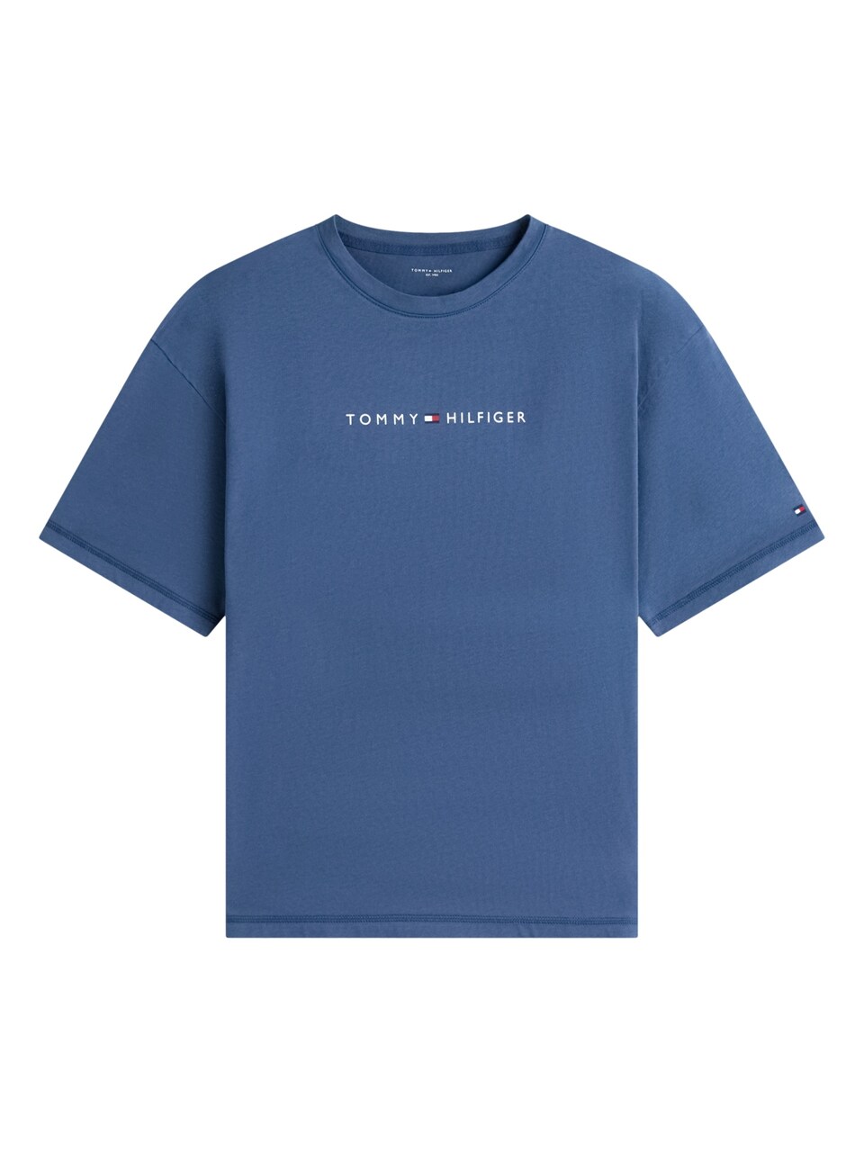 T-shirt mörkblå / blodröd
