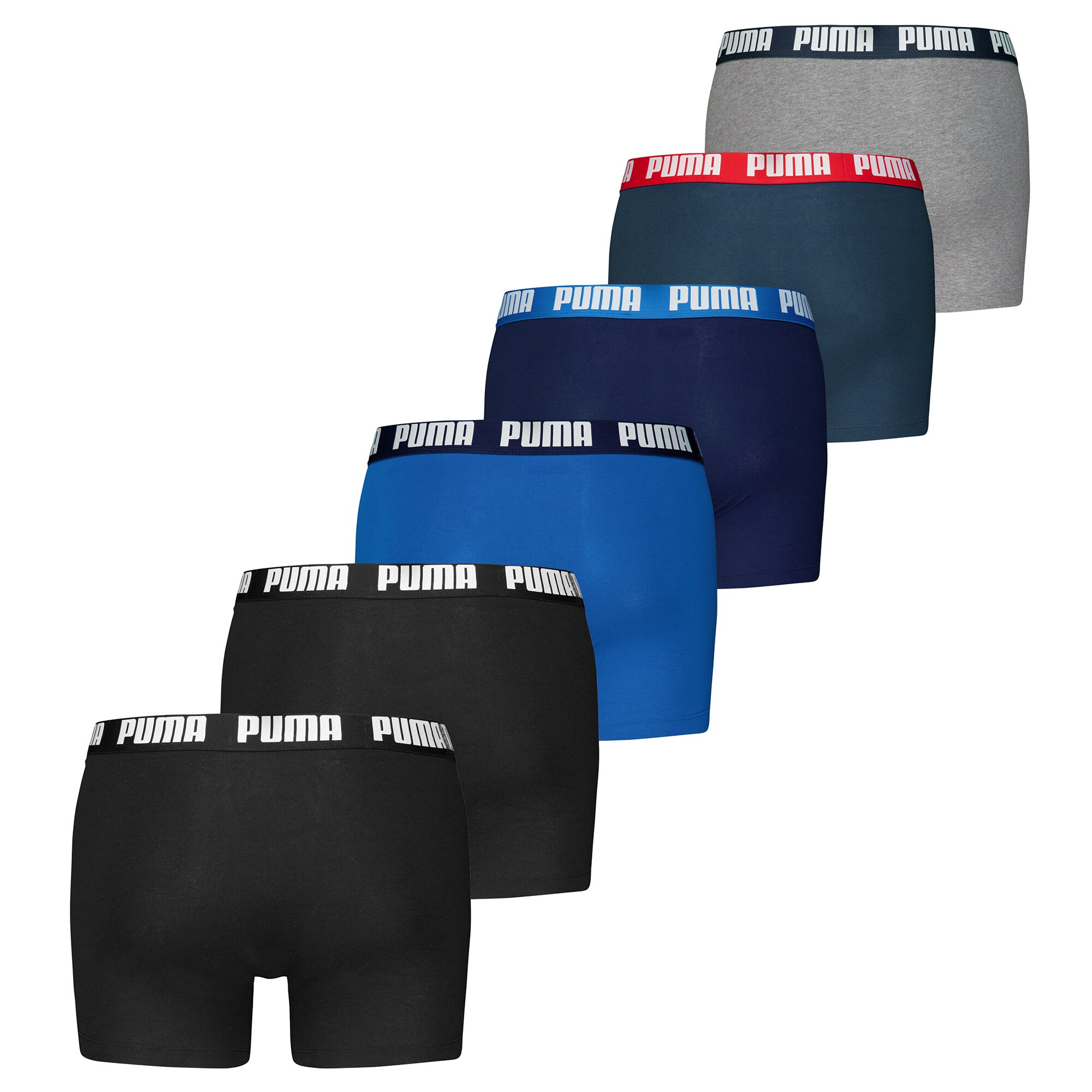 PUMA Boxeralsók 'Everyday'  kék / tengerészkék / tengerészkék / szürke melír / fekete termék 2. képe