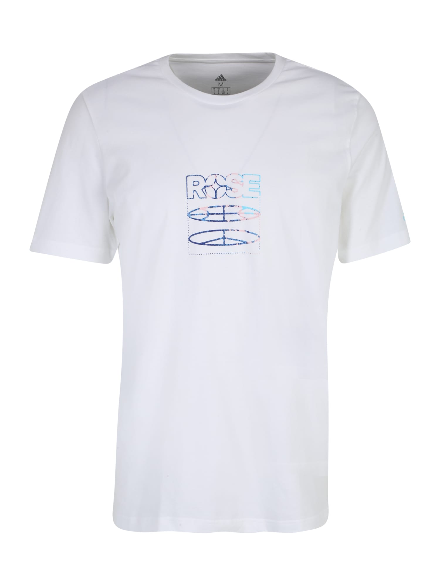 ADIDAS PERFORMANCE Sporta krekls zils / rožkrāsas / melns / balts