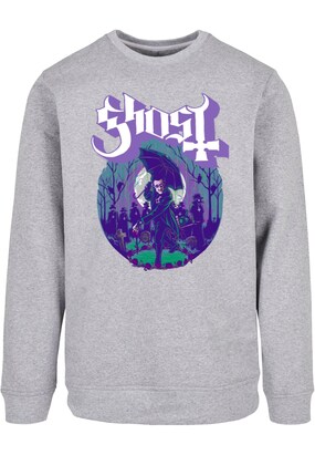 Merchcode Sweatshirt ‘Ghost – Pastel Ashes’ Grijs gemêleerd / Petrol / Lila