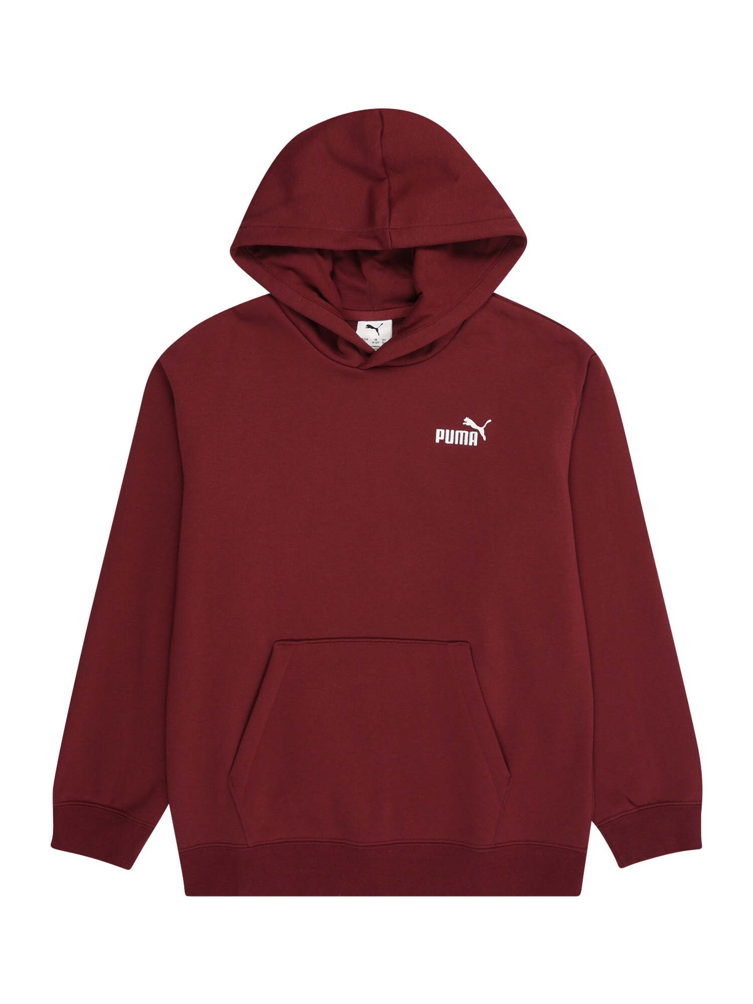 PUMA Bluză de molton ESS No. 1  roșu burgundy / alb