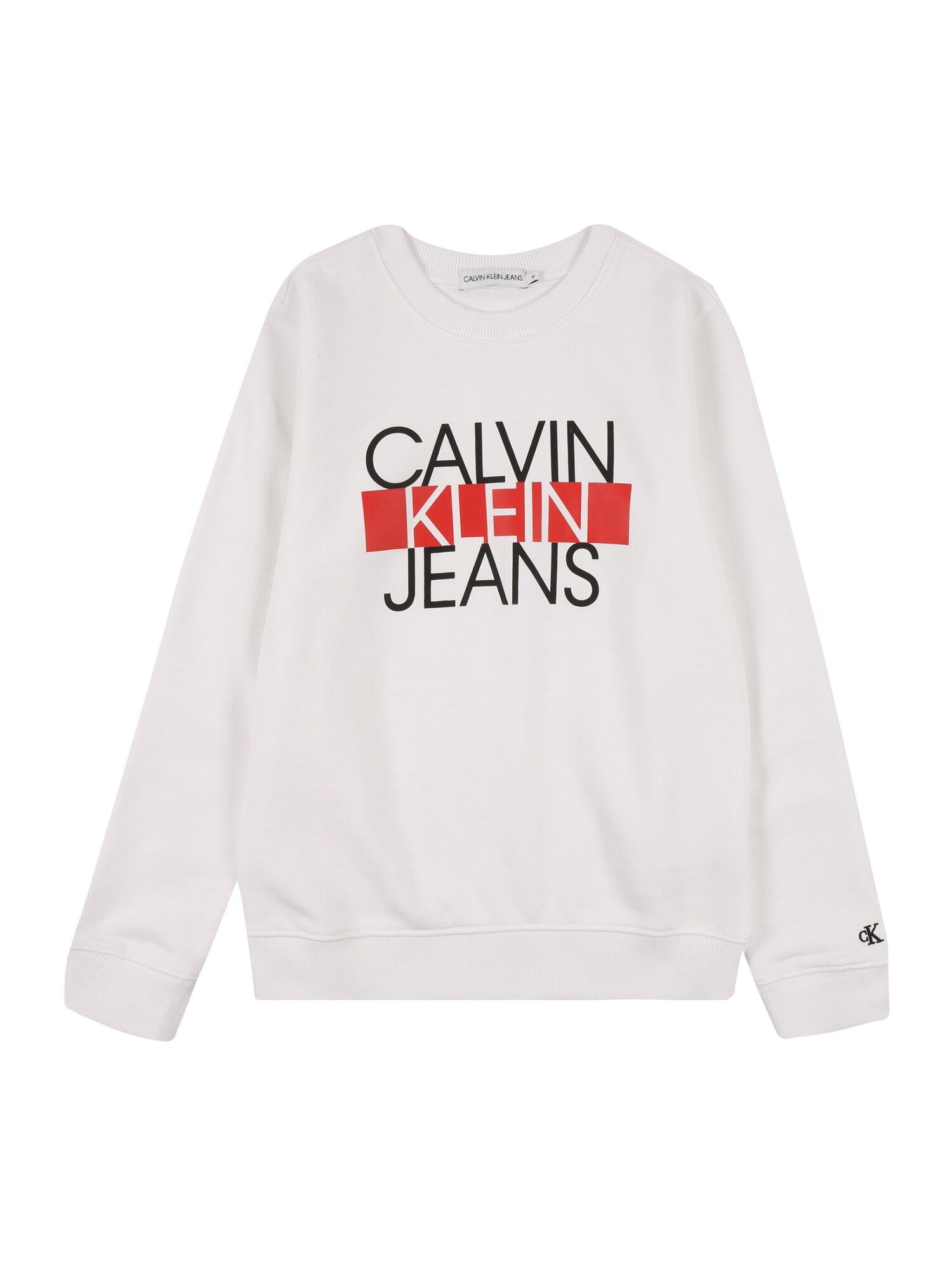 Calvin Klein Jeans Megztinis be užsegimo  balta / juoda / raudona