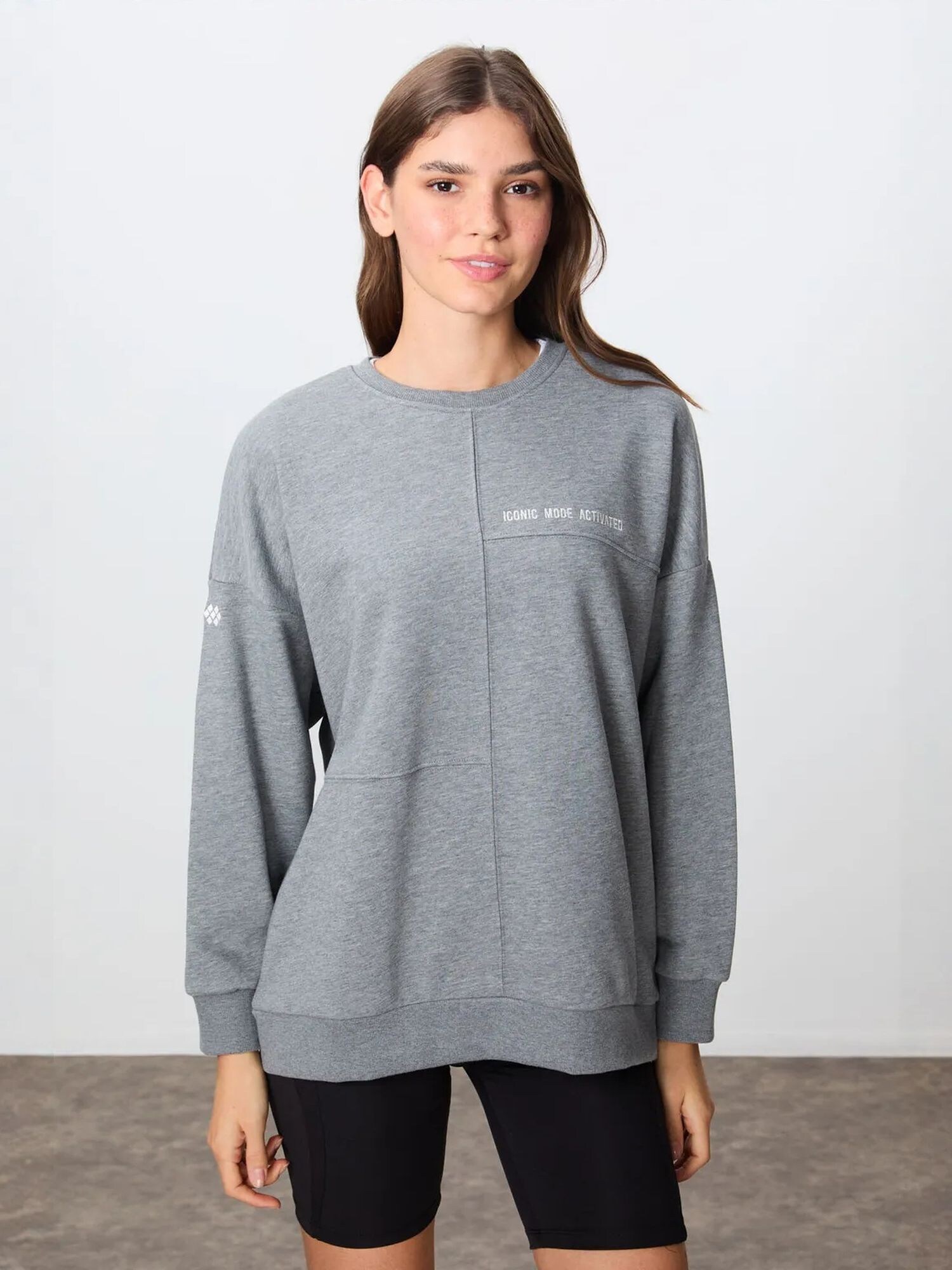 Tommy Life Sweater majica svijetlosiva