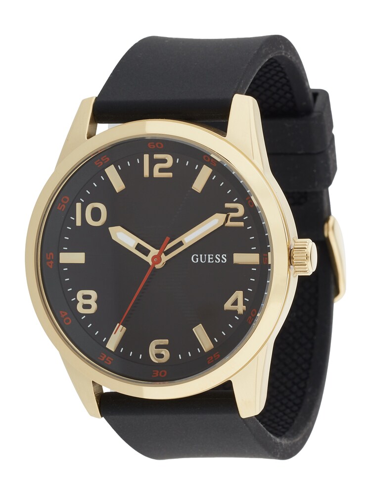 GUESS Uhr Herren Größe One Size gold / rot / schwarz