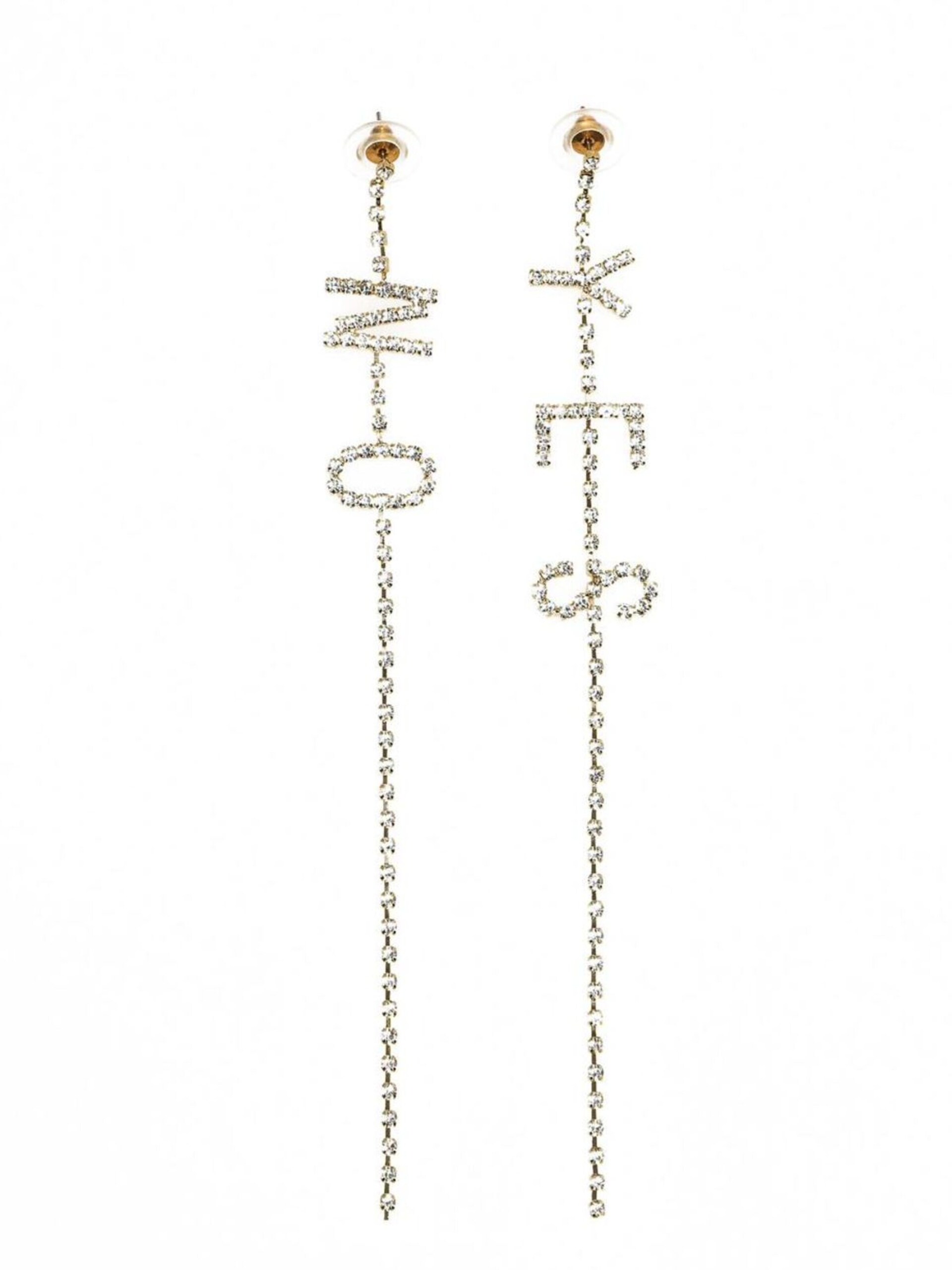 Addicted2 Örhängen 'Yes & No orecchini placcati oro con strass' dam