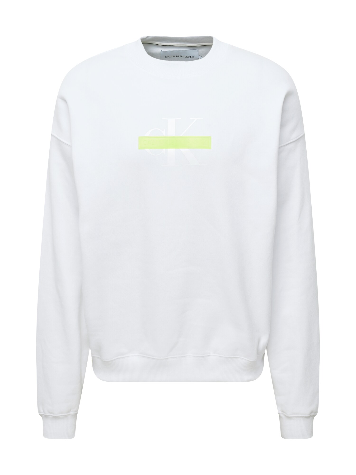 Calvin Klein Jeans Megztinis be užsegimo  balta / sidabrinė