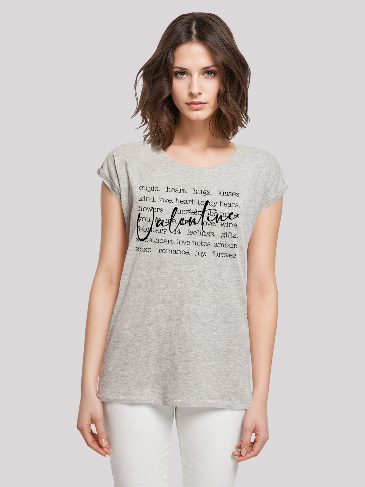 Thumbnail - T-Shirt 'Valentine Herz Hugs Kisses Love Flowers Joy'
