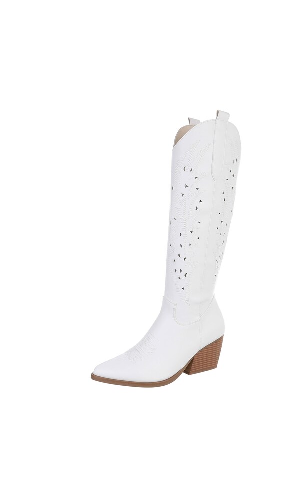 Ital-Design Stiefel Damen Größe 37 weiß Winterschuhe