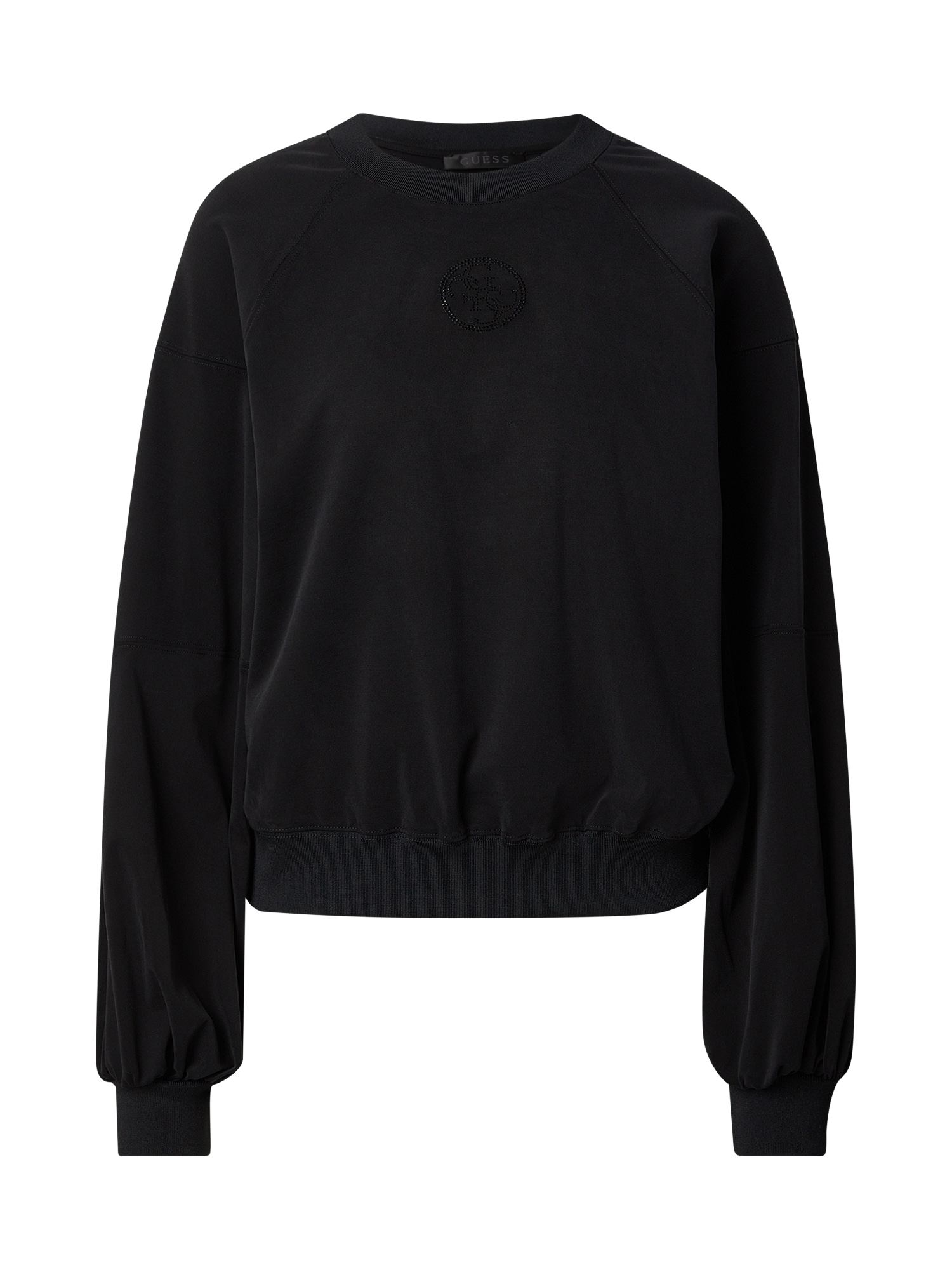 GUESS Bluză de molton  negru