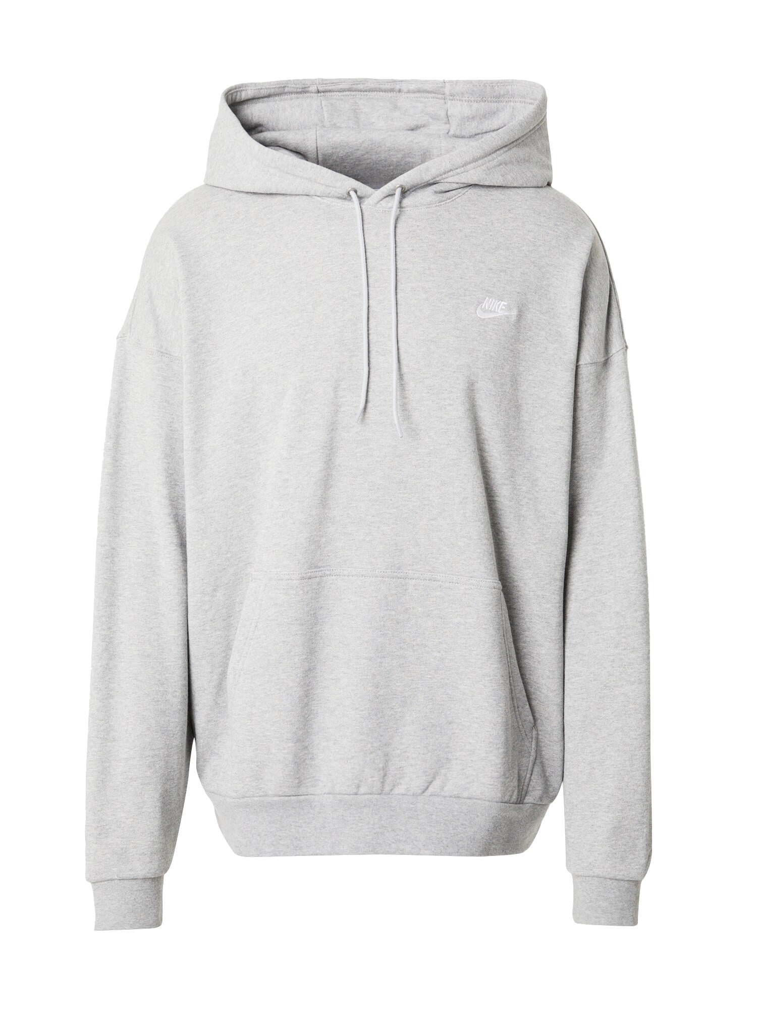 Nike Sportswear Mikina 'CLUB'  sivá melírovaná / biela