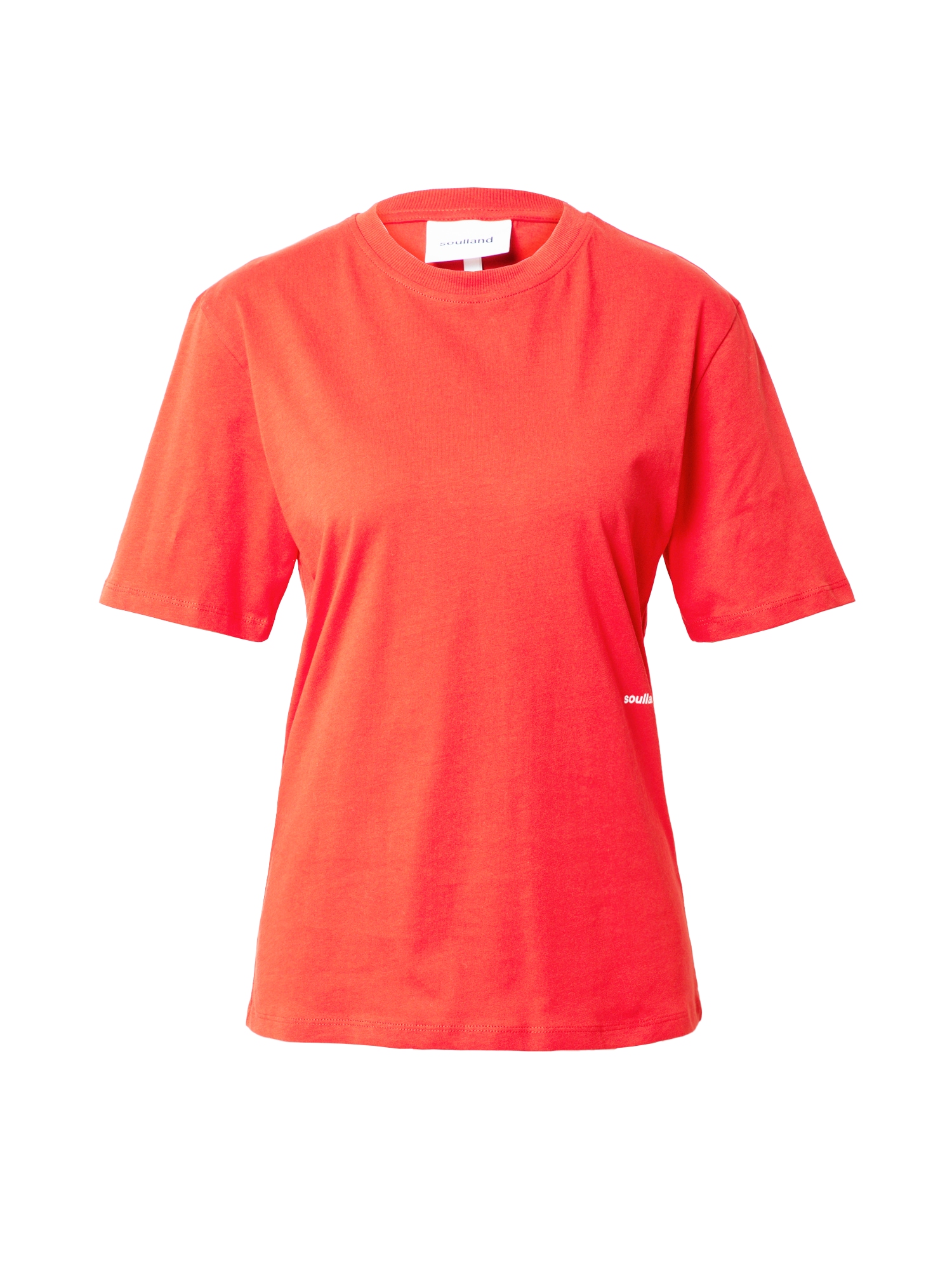 Soulland Marškinėliai 'Cea' pastelinė raudona / balta