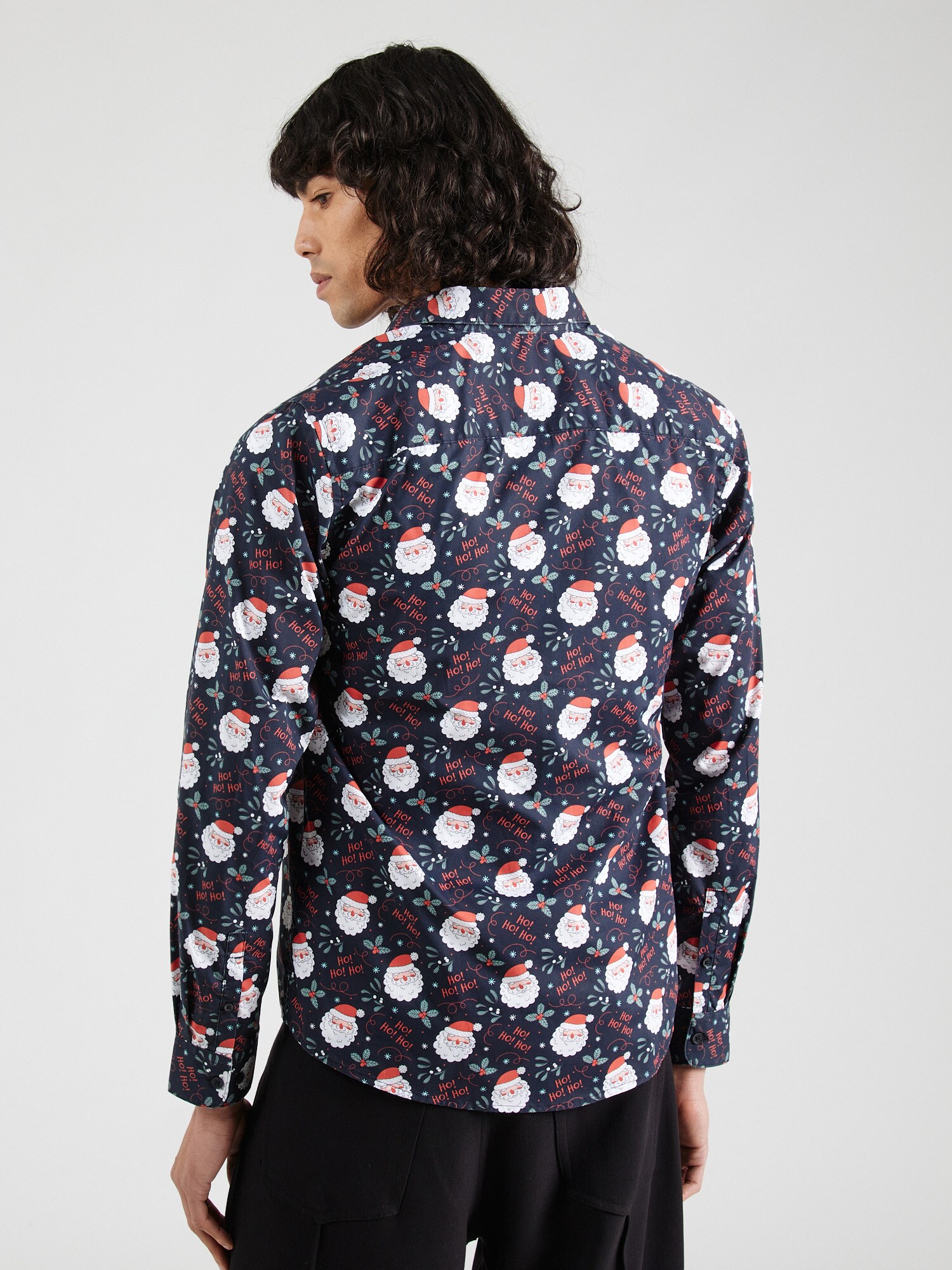 Only & Sons Košeľa 'ONSALF XMAS' námornícka modrá / zelená / jasne červená / biela (obrázok 3)