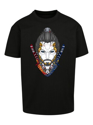 F4NT4STIC Shirt ‘Cyberpunk Samurai CYBERPUNK STYLES’ Gemengde kleuren / Zwart