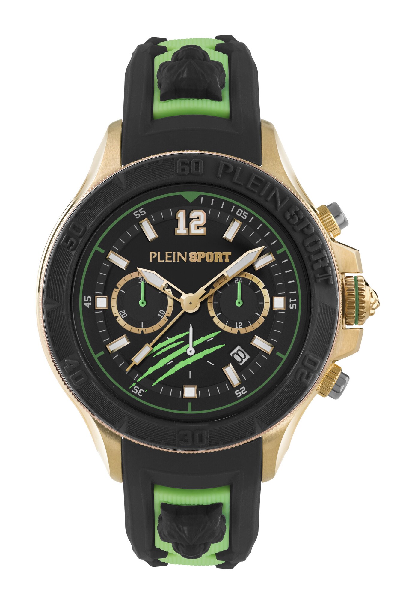Plein Sport Analoog Horloge Goud / Groen / Zwart