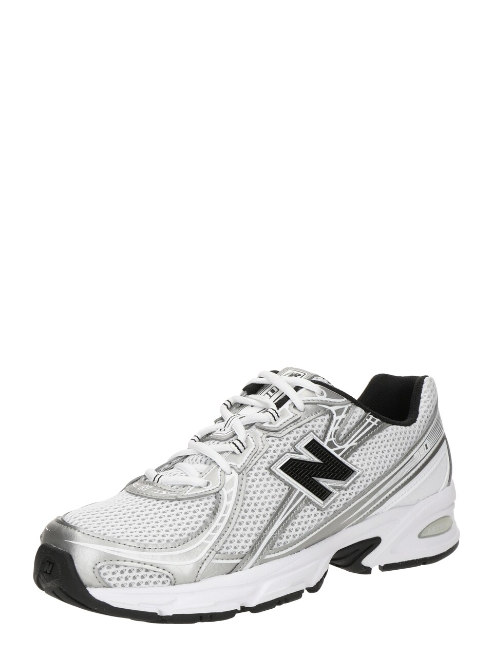 Låg sneaker '740' svart / silver