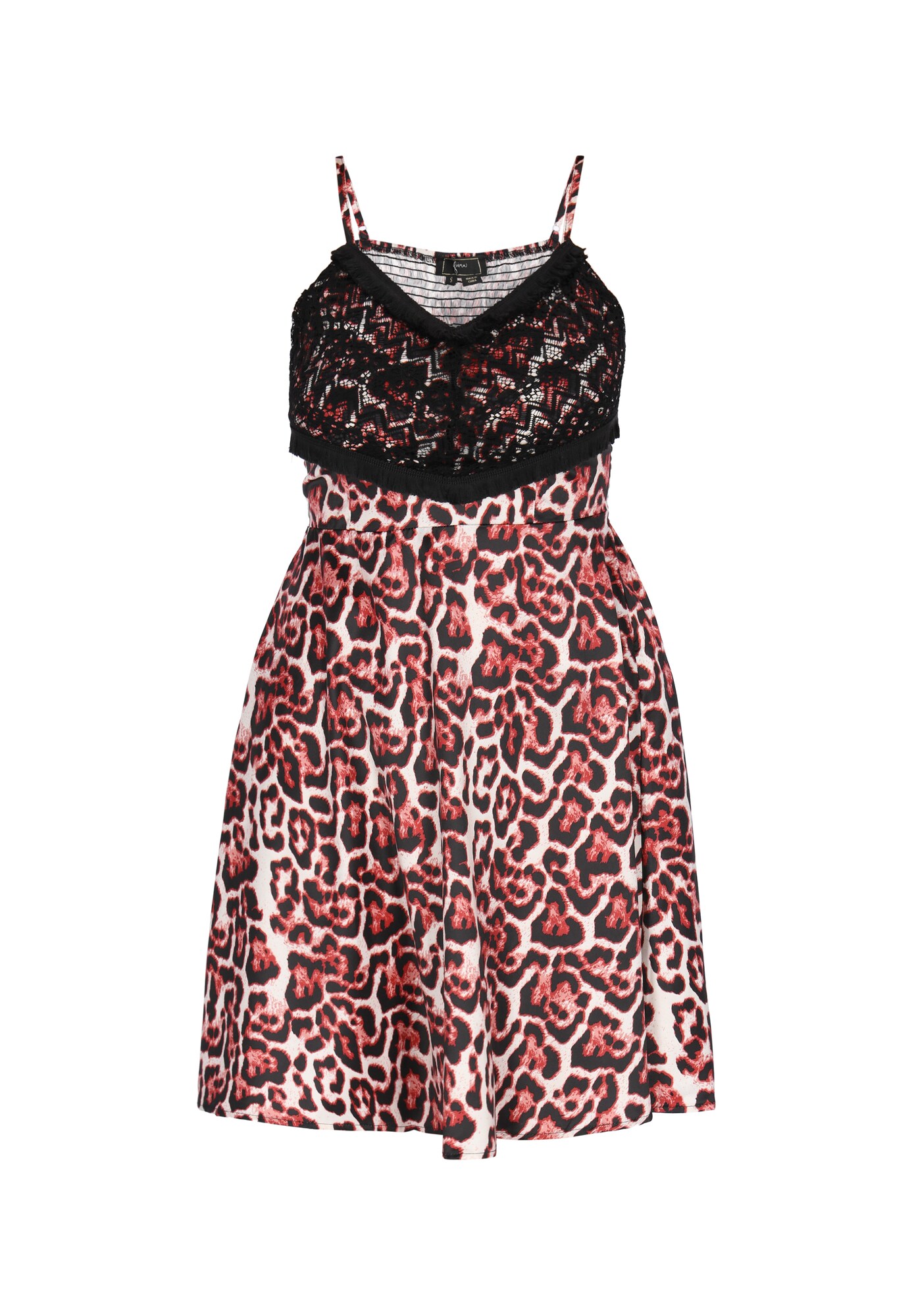 faina Vestido 'Festive'  rojo / rojo pastel / negro / offwhite