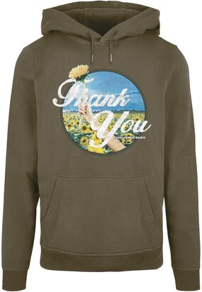 Merchcode Sweatshirt ‘Stone Temple Pilots – Thank You’ Blauw denim / Geel / Olijfgroen / Wit