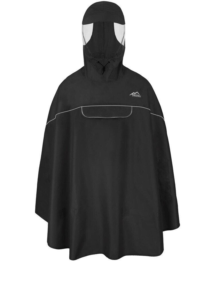 normani Regenponcho 'Sohra' Herren Größe XL/XXL schwarz / weiß