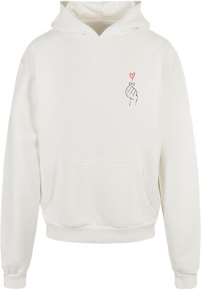 Merchcode Sweatshirt ‘K Heart’ Pink / Zwart / Wit