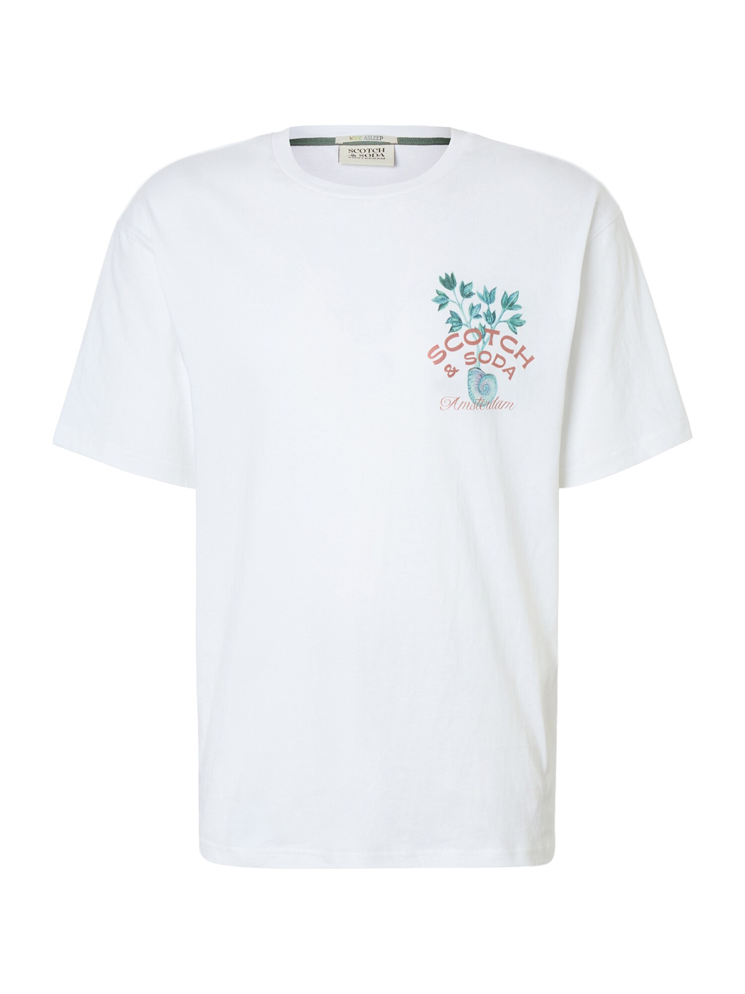 SCOTCH & SODA Tricou albastru deschis / verde / roșu bordeaux / alb
