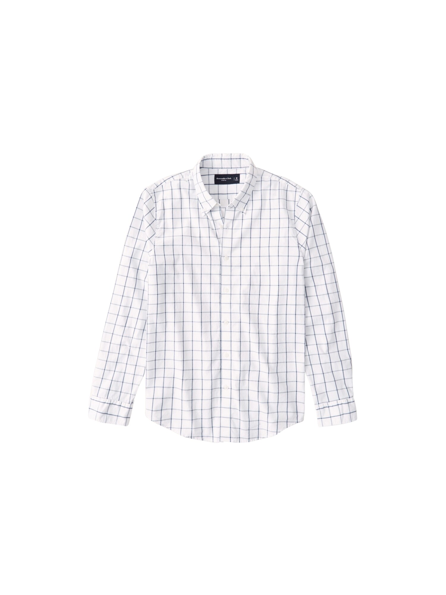 Abercrombie & Fitch Dalykiniai marškiniai 'WEBEX'  balta / tamsiai mėlyna